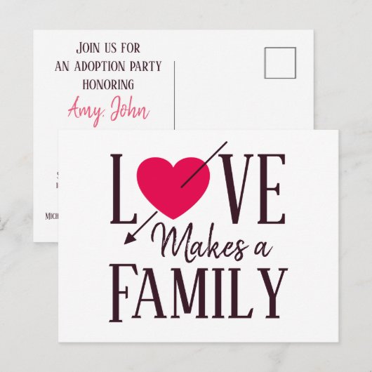 Liefde maakt een gezin - Aankondigingen van adopti (Voorkant / Achterkant)