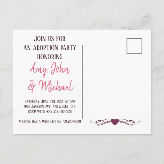 Liefde maakt een gezin - Aankondigingen van adopti (Achterkant)