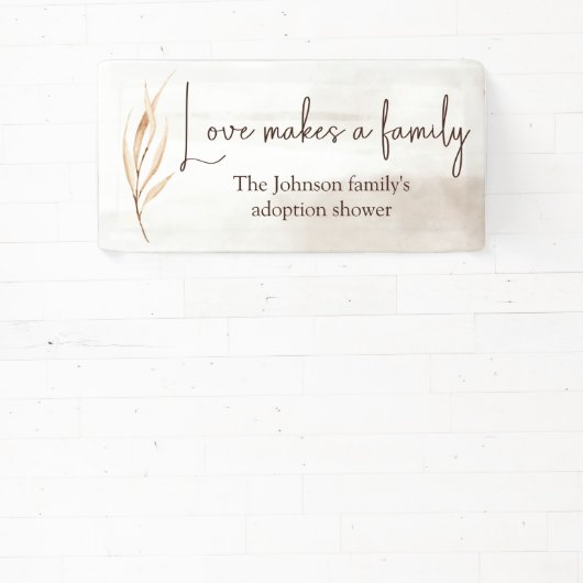 "Liefde maakt een gezin" Adoptiedouche Spandoek (Insitu)