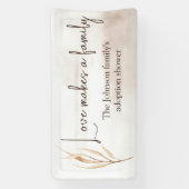 "Liefde maakt een gezin" Adoptiedouche Spandoek (Verticaal)