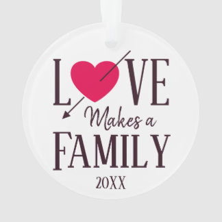 Liefde maakt een gezin - adoptietoestel ornament