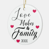 Liefde maakt een gezin - Foster Care Adoption Keramisch Ornament (Links)