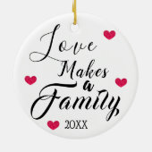 Liefde maakt een gezin - Foster Care Adoption Keramisch Ornament (Achterkant)