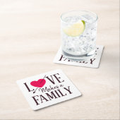 Liefde maakt een gezin - levering van adoptieparti kartonnen onderzetters (Insitu)