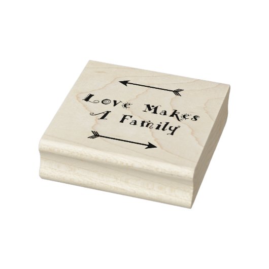 Liefde maakt een gezin - Ouderschap adoptiefoster Rubberstempel (Stempel)