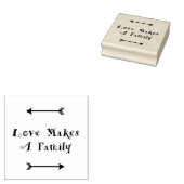 Liefde maakt een gezin - Ouderschap adoptiefoster Rubberstempel (Gestempeld)