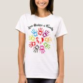 Liefde maakt een gezin - Ouderschap adoptiefoster T-shirt (Voorkant)