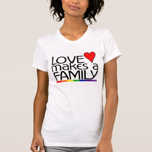 Liefde maakt een gezin t-shirt (Voorkant)