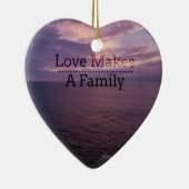 Liefde maakt een gezinsadoptie - Foster Care Keramisch Ornament (Rechts)