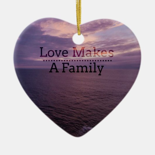 Liefde maakt een gezinsadoptie - Foster Care Keramisch Ornament (Voorkant)