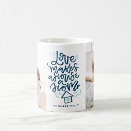 Liefde maakt een huis met twee foto-Mokken Koffiemok