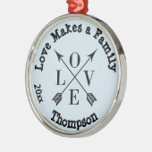 Liefde maakt een persoonlijke adoptie metalen ornament (Links)