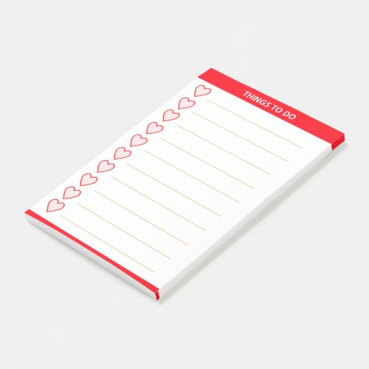 Liefde maakt gepersonaliseerde dingen post-it® notes (Schuin)