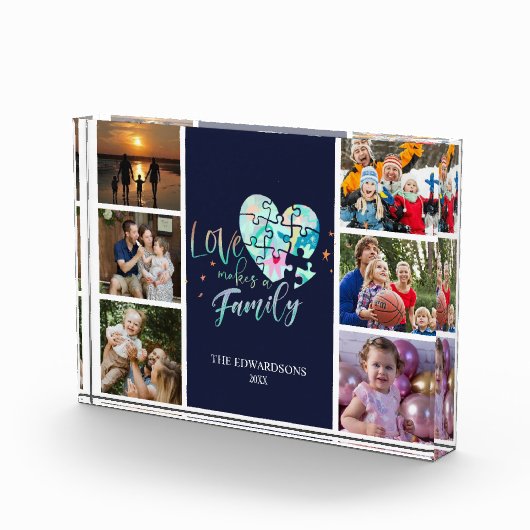 Liefde maakt houten doos fotoblokken (Rechts)