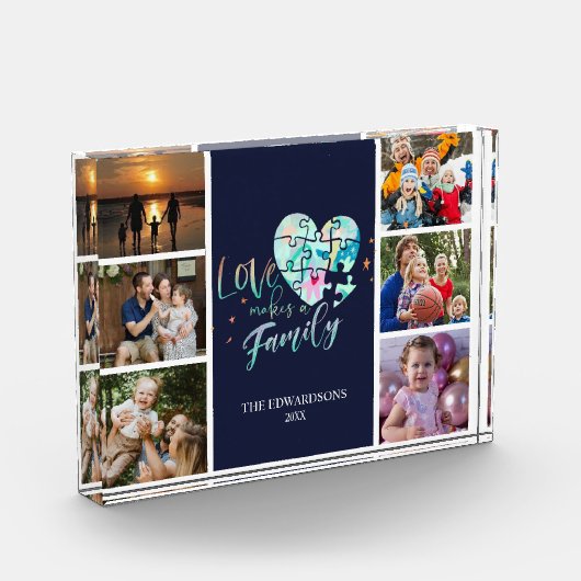 Liefde maakt houten doos fotoblokken (Links)