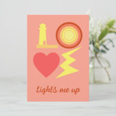 liefde maakt me modern feestdagenkaart (Staand voorkant)