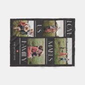 Liefde maakt ons familie bewerkbare kleurenfoto-ba fleece deken (Voorkant (Horizontaal))