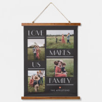Liefde maakt ons familie bewerkbare kleurenwandtap