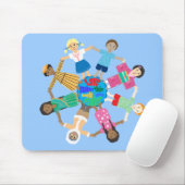 Liefde maakt van deze wereld een familie muismat (Met muis)