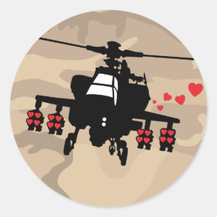 Liefde machine-aanval ronde sticker