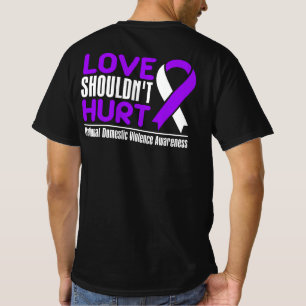 Liefde mag geen nationale huiselijk geweld uitdage t-shirt