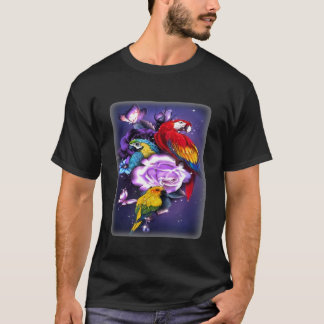 Liefde magische Paarse Rozen van Parrot Vloervlind T-shirt