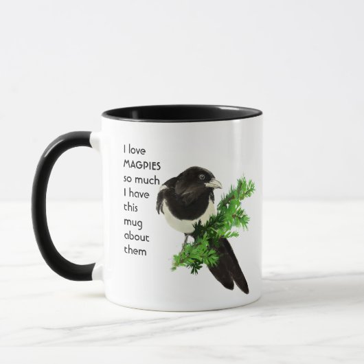 Liefde MAGPIES, zo veel als ik Mok voor prijsopgav (Links)