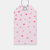 Liefde Mail Hearts Pastel Mint Roze Gift Label Cadeaulabel (Achterkant)