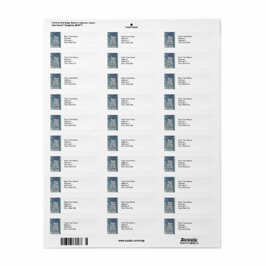  Liefde  Mailing Labels (Full Sheet)