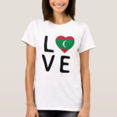 Liefde - Maldiven vlag T-shirt (Voorkant)