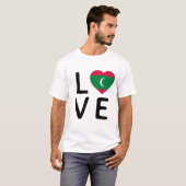 Liefde - Maldiven vlag T-shirt (Voorkant volledig)