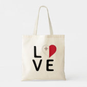 Liefde - Malta Flag Tote Bag (Achterkant)