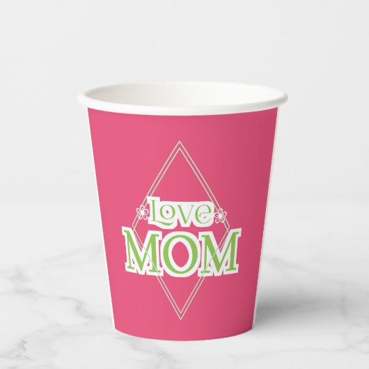 Liefde mama cadeaus papieren bekers (Voorkant)