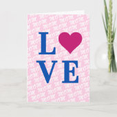 LIEFDE mama moeder modern elegant we houden van je Kaart (Voorkant)