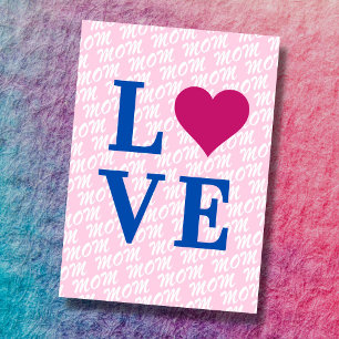 LIEFDE mama moeder modern elegant we houden van je Kaart