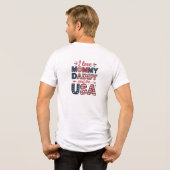 liefde mama papa gebruik 4th of July typografie Ts Tri-Blend Shirt (Achterkant volledig)