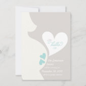 Liefde mama's Tummy Twins Zwangerschap Aankondigin Aankondiging (Voorkant)