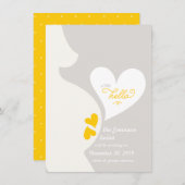 Liefde mama's Tummy Twins Zwangerschap Aankondigin Aankondiging (Voorkant / Achterkant)