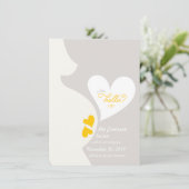 Liefde mama's Tummy Twins Zwangerschap Aankondigin Aankondiging (Staand voorkant)