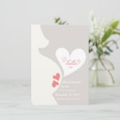 Liefde mama's Tummy Twins Zwangerschap Aankondigin Aankondiging (Staand voorkant)