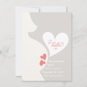 Liefde mama's Tummy Twins Zwangerschap Aankondigin Aankondiging (Voorkant)