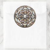 Liefde Mandala Sticker, Wit Ronde Sticker (Tas)