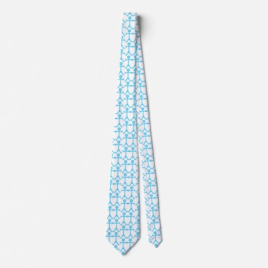 Liefde Mannen Icoon Kunst Blauw Stropdas (Voorkant)