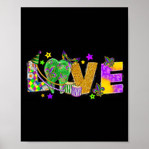 Liefde Mardi Gras Tand Jester Tanden Tandarts Tand Poster