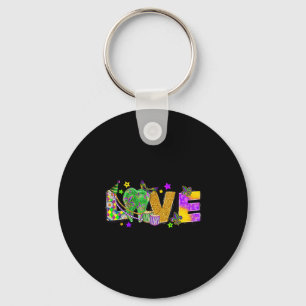 Liefde Mardi Gras Tand Jester Tanden Tandarts Tand Sleutelhanger
