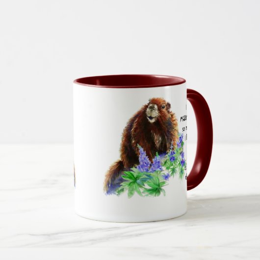 Liefde MARMOT zo veel als ik het citaat heb Mok (Voorkant rechts)