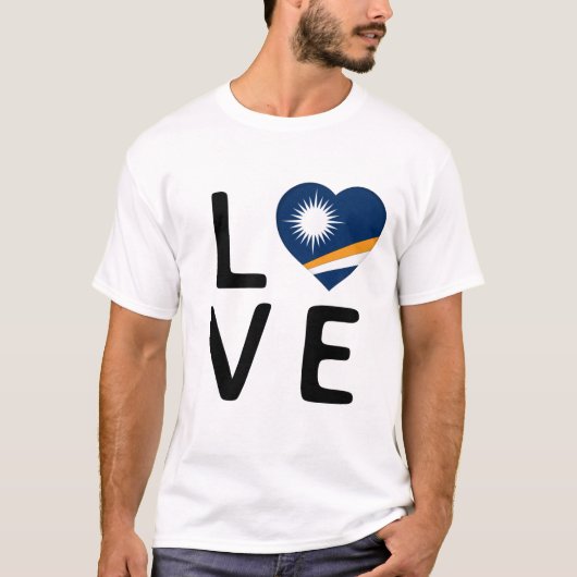 Liefde - Marshall Islands Flag T-shirt (Voorkant)