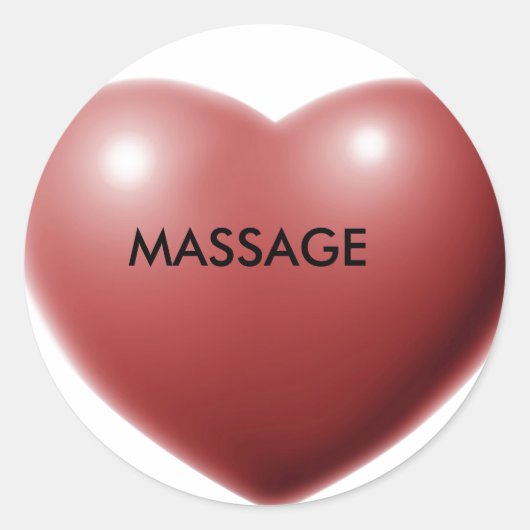 Liefde MASSAGE Ronde Sticker (Voorkant)
