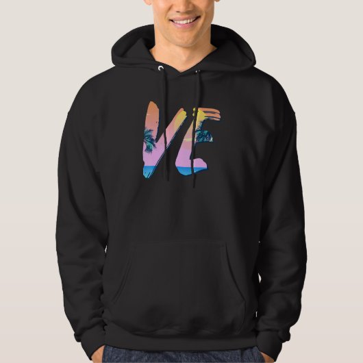 Liefde matching paar palmboom Valentijnsdag Anni Hoodie (Voorkant)