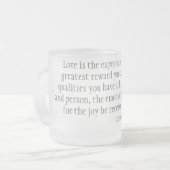 Liefde Matglas Koffiemok (Voorkant links)